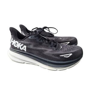 Hoka One One Clifton 9 Women's Size 7.5 B Running Shoe Black White Athletic